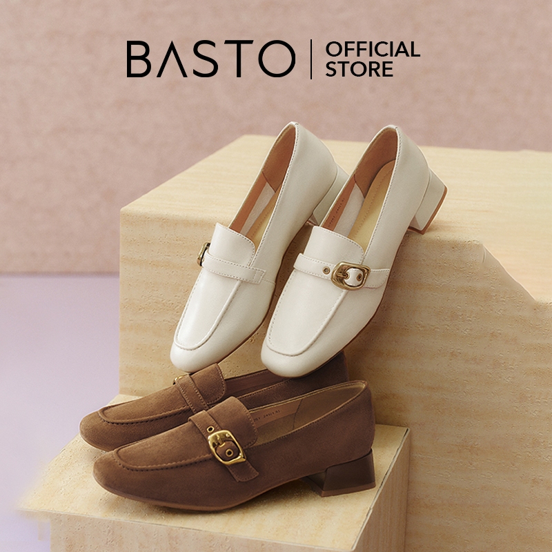 BASTO Women's Thick Heels Loafers รองเท้าส้นสูง รองเท้า loafer C7251 C7253 C7255