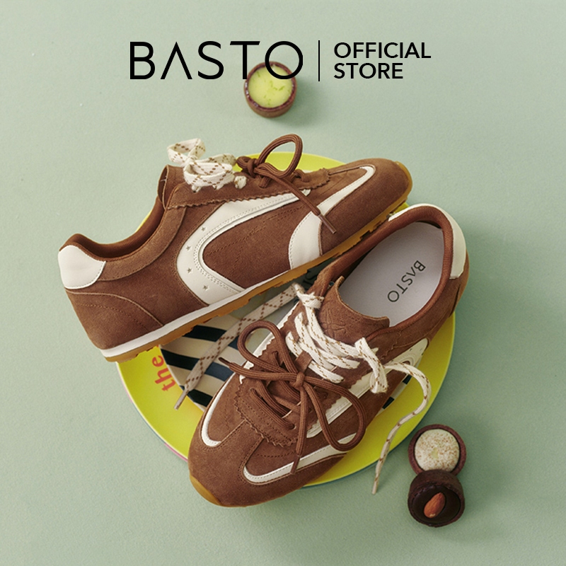 BASTO Women's Ballet Sneakers รองเท้าบัลเล่ต์ รองเท้าผ้าใบ D3918