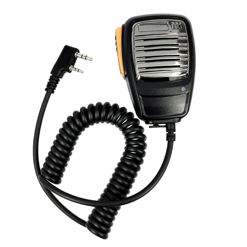 Baofeng UV-5R 2 ขาลําโพงมือถือแผงโลหะ PTT ไมโครโฟนสําหรับ BF-888S GT-3TP Kenwood TK3107 TK3207 PUXIN