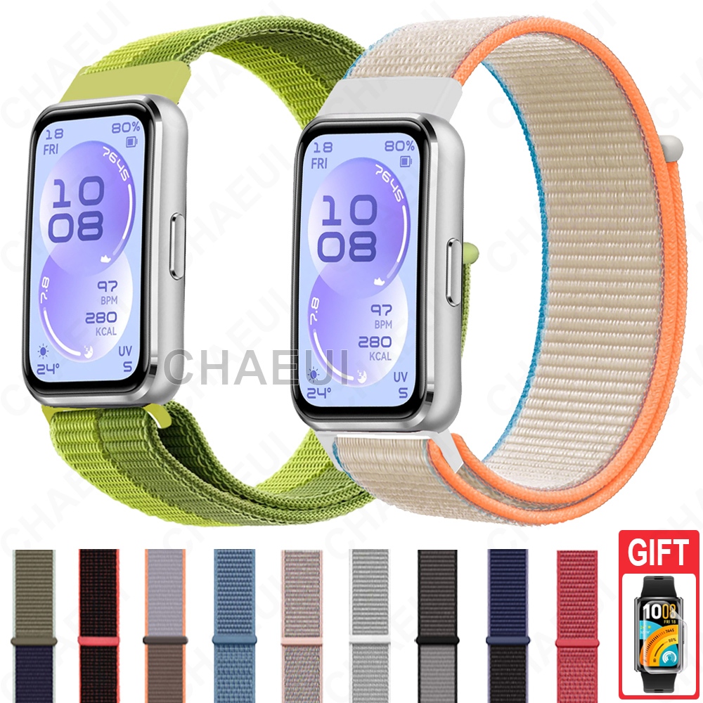 สร้อยข้อมือสายรัดไนลอนอุปกรณ์เสริมสายรัดข้อมือแบบนุ่มสําหรับ Huawei Band 11 Pro 10 9 8 7