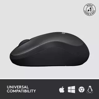 Logitech M220 Silent เมาส์ไร้สาย เสียงเงียบ คลิกนุ่ม ดีไซน์ประหยัดพื้นที่ แบตอึด 18 เดือน สำหรับ PC/Laptop/Mac - 2.4GHz USB 1000 DPI Charcoal