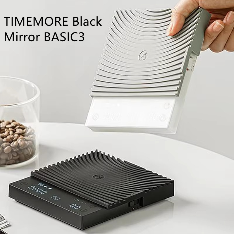 TIMEMORE Black Mirror BASIC3 เครื่องชั่งกาแฟดิจิตอล 0.1g ความแม่นยําน้ําหนักเบา Touch Button เครื่องชั่งในครัวพร้อมชั่งน้ําหนักและเวลา