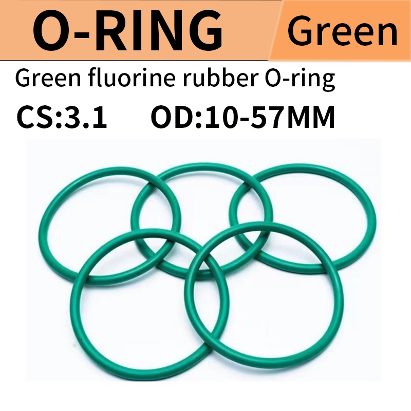 โอริง O-Ring [FKM] โอริงยางสีเขียวฟลูออไรด์ OD10-57 มม. * CS3.1 มม. โอริง โอริง โอริง โอริง