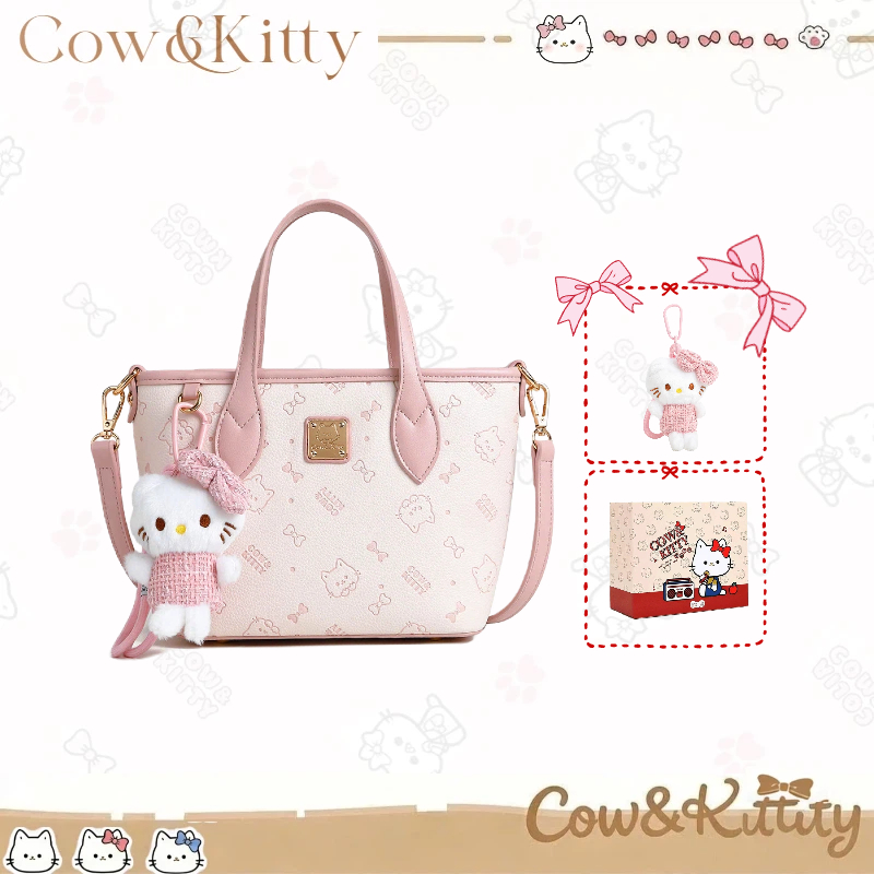 กระเป๋าโททมินิ Cow&Kitty Pink Tote Bag กระเป๋าตังค์ ผู้หญิง Ladies Handbag Daily Casual Handbag