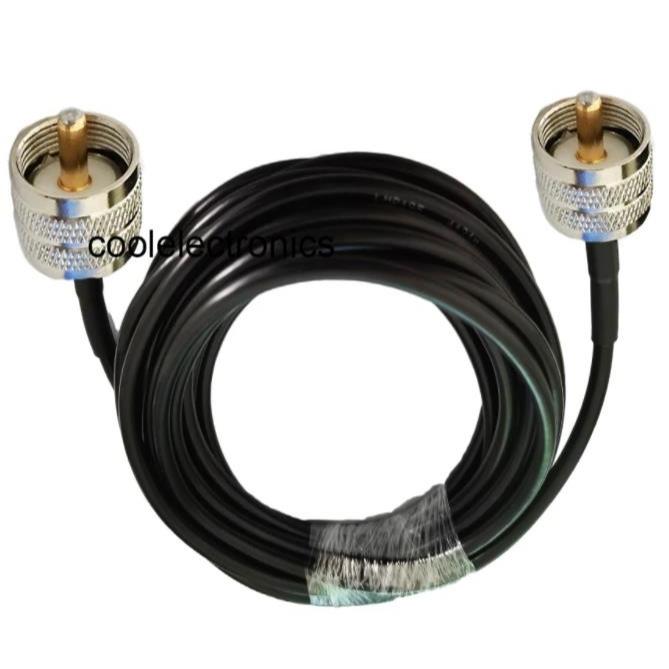 1 PC UHF PL259 ชาย UHF PL259 ชายเชื่อมต่อ RF Coaxial Coax สาย LMR195 50ohm 1 M 2 M 3 M 5 M 10 M 15 M 20 M