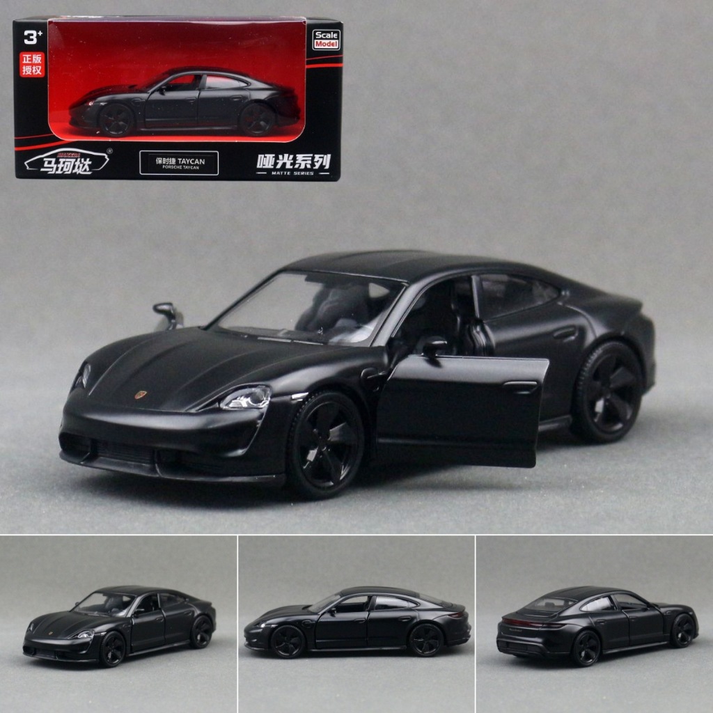 1:36 Porsche Taycan Alloy Scale Car Model Diecast Metal Miniature รุ่นรถ Static Collection รถของเล่น