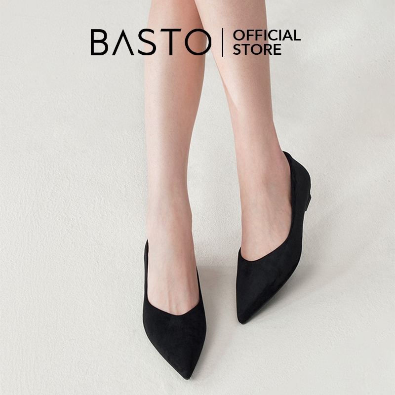 BASTO Women's Flat Shoes รองเท้าส้นแบน รองเท้าบัลเล่ต์ R6551