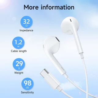 HOCO M101 หูฟังแบบมีสายหัว สำหรับStereo Sound Small Talk เสียงดี มีไมค์ในตั Type-C