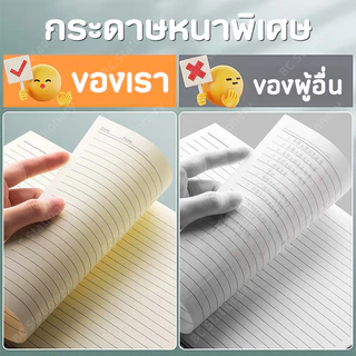 สมุดโน๊ตสันห่วง แนวนอน มินิมอล ปกใส A5 B5 A4 มีเส้น เส้นกริด ตาราง สมุดสไตค์มูจิ สมุดจดบันทึก notebook