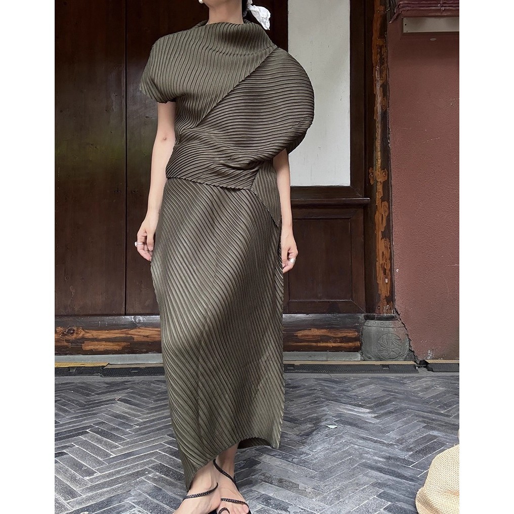 โปรโมชั่นสวัสดิการรุ่น Miyake จีบฤดูใบไม้ผลิฤดูใบไม้ร่วงผู้หญิงชั้นนํา
