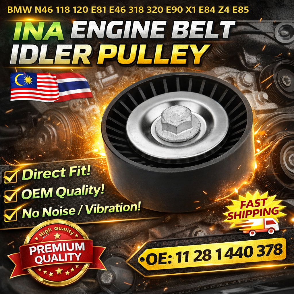 BMW N46 118 120 E81 318 320 E46 E90 X1 E84 Z4 E85 INA ENGINE BELT LDLER PULLEY OE:11 28 1 440 378