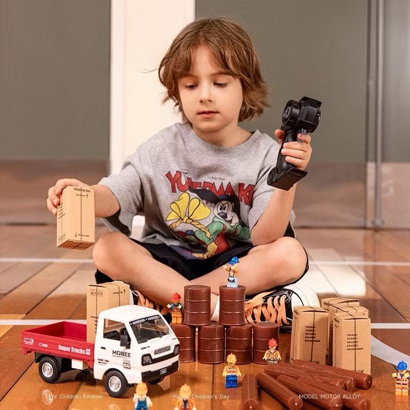 HOT RC Dump Truck ของเล่นรีโมทคอนโทรลรถก่อสร้างสําหรับเด็กผู้ชาย RC-FUN