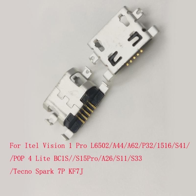 10-100Pcs ปลั๊ก Usb สําหรับ Tecno Spark 7P POP 4 Lite Itel A44 A62 P32 S41 S15 A26 S11 S33 Vision 1 