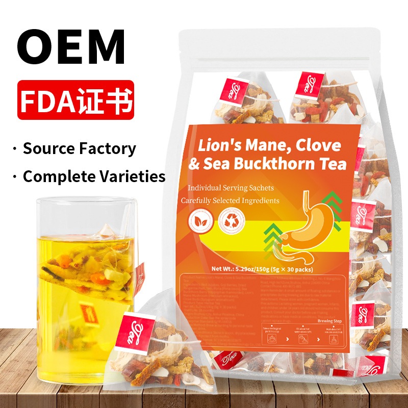 ชา Mane Clove & Sea Buckthorn ของ Lions Mane Clove & Sea Buckthorn ปอดและชาบุหรี่