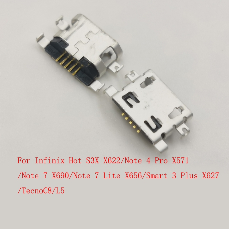 10-100Pcs ปลั๊กเชื่อมต่อ Usb สําหรับ Infinix Hot S3X หมายเหตุ 7 Lite 4 Pro สมาร์ท 3 Plus Tecno C8 L5