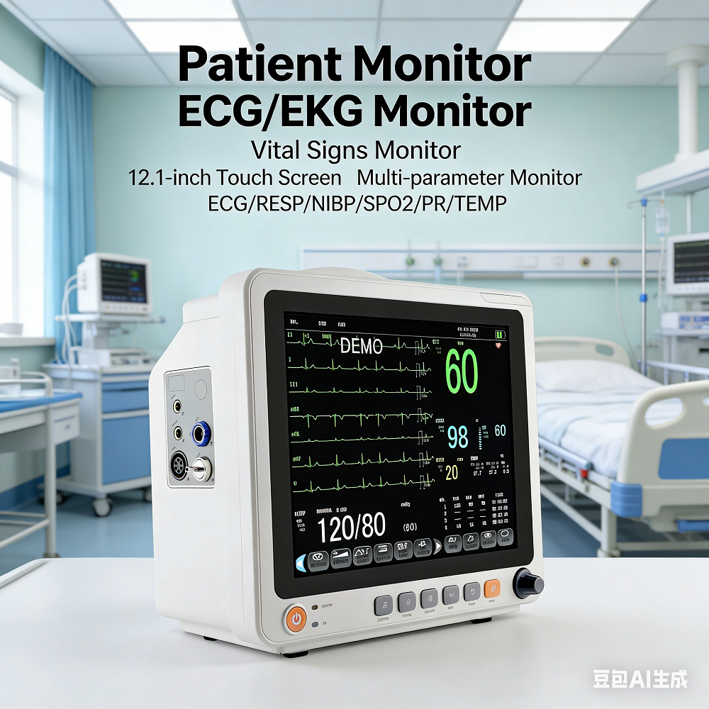 Medical ECG Monitor 40 ซม.หน้าจอสัมผัส Multi-Parameter Life Symbol Monitor ECG/RESP/NIBP/PR/SPO2/TEM