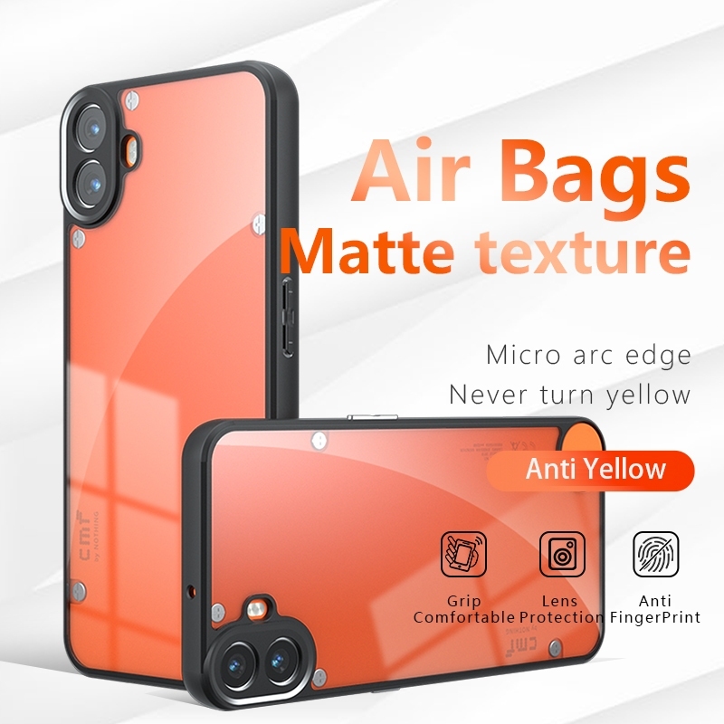 เคสโทรศัพท์พลาสติกแข็งขัดเบาสําหรับไม่มีอะไร CMF Phone1 ฝาครอบป้องกันการล่มสลายปกแข็ง
