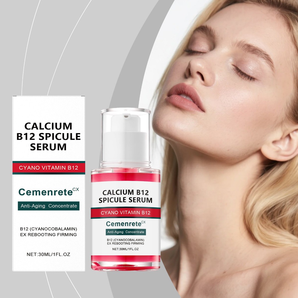 แคลเซียม B12 Spicule Face Serum 30ml แคลเซียม Smoothing Hydrating Brightening