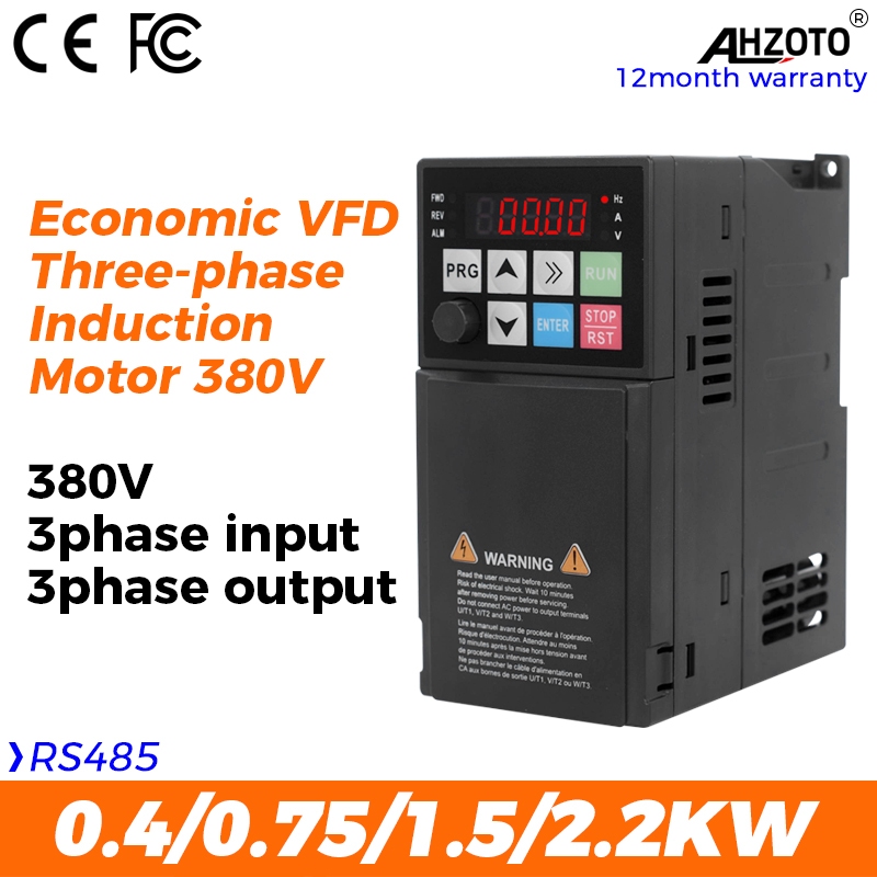Vfd 380V 0.4KW 0.75KW 1.5KW 2.2KW มอเตอร์ควบคุมความเร็วความถี่ปรับไดรฟ์ Economy Inverter – โปรปัง