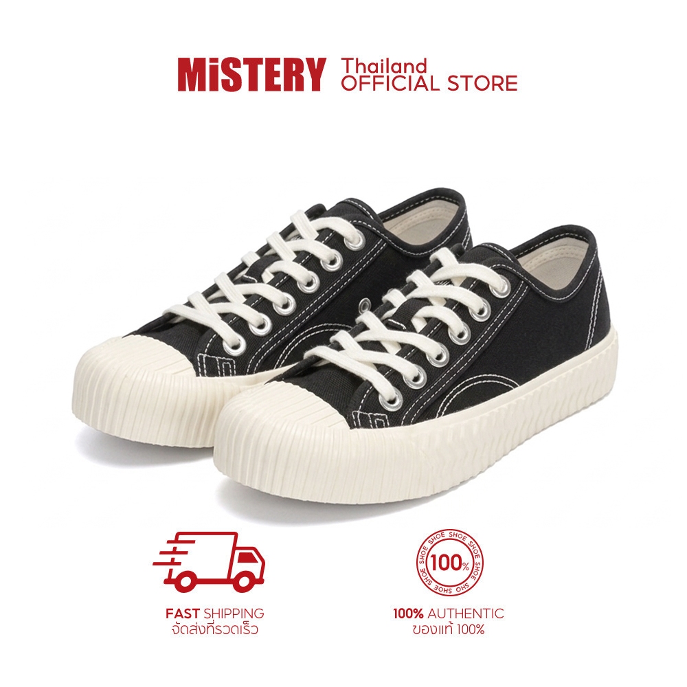 MiSTERY รองเท้าผ้าใบรุ่น COOKIE สีดำ ผู้ชาย SIZE39-44 MIS-8655M