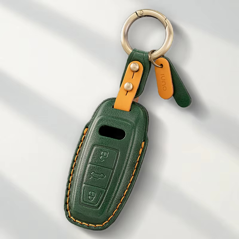 ของแท้หนังสําหรับ Audi Q3 Q5 Q8 Q7 C5 C8 A4 B6 B7 B8 B9 TT 80 S6 A1A4 B8 A5 A6 A7 A8 D5 TT Key กรณี 