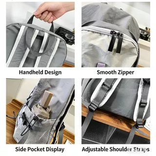 MISS GAYLER กระเป๋าเป้ Backpack มีสายดึง เหมาะสำหรับการเดินทางและเดินป่า ความจุมาก