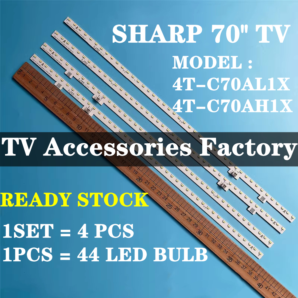 ใหม่ 4 ชิ้น SHARP 4T-C70AL1X 4T-C70AH1X 70" LED TV BACKLIGHT 4TC70AL1X 4T-C70AL1 C70AL1X 4TC70AH1X 4