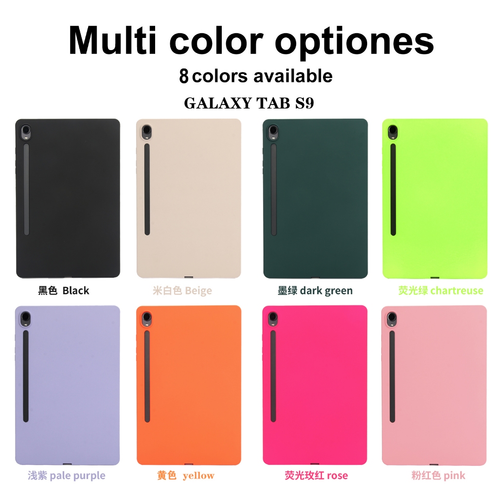 สําหรับ Samsung Galaxy Tab S11 S10 S9 S8 S7 FE S7 FE S6 Lite แท็บเล็ต 10.4 10.9 11 12.4 นิ้ว ซิลิโคนผิวสัมผัส นุ่ม