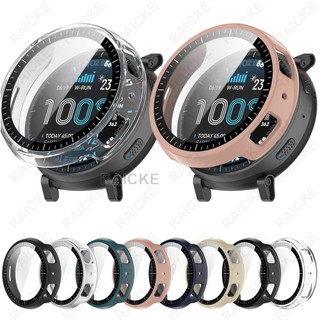 เคสพีซีแบบแข็งพร้อมฟิล์มกระจกนิรภัยแบบเต็มหน้าจอสําหรับ Amazfit Active Max