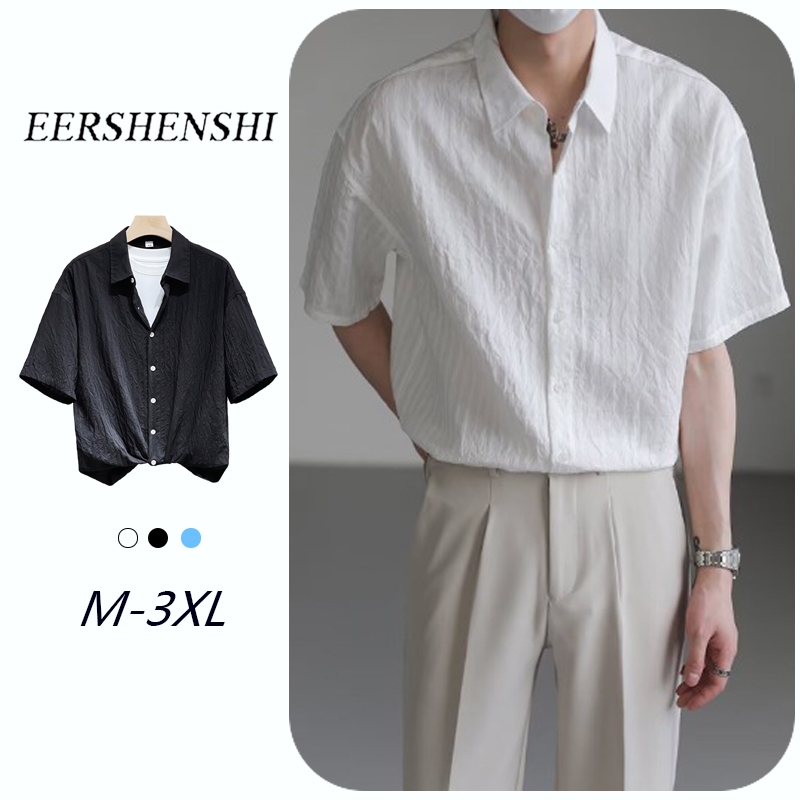 เสื้อเชิ้ตแฟชั่นสำหรับวัยรุ่น แขนสั้น สไตล์โมเดิร์น เหมาะกับการสวมใส่ในฤดูร้อน