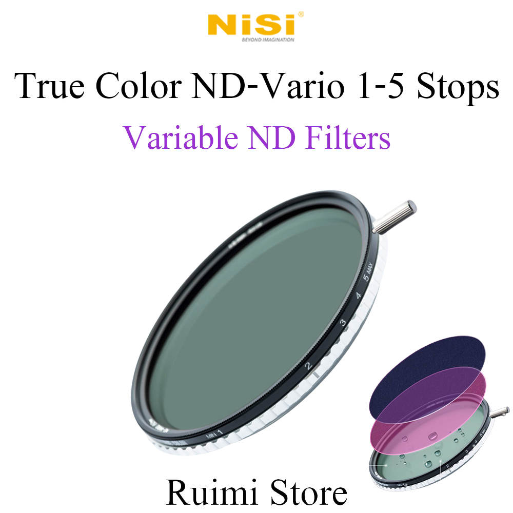Nisi True Color ND-Vario 1-5 Neutral Density Filter การถ่ายภาพตัวแปรและวิดีโอ