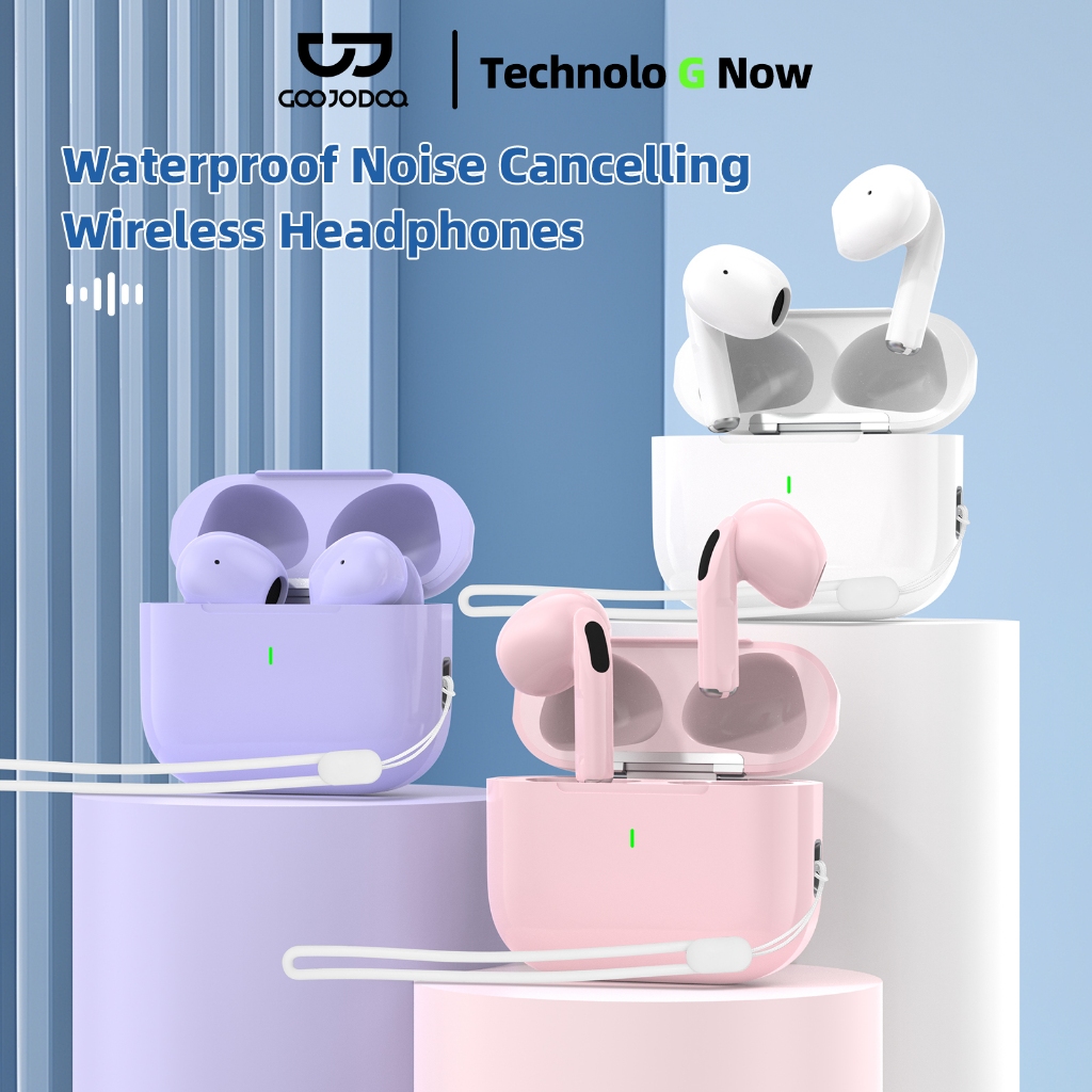 GOOJODOQ หูฟังไร้สาย J201 Bluetooth 5.3 ลดเสียงรบกวน IPX5 ไมโครโฟนในตัว เสียงชัดเจน