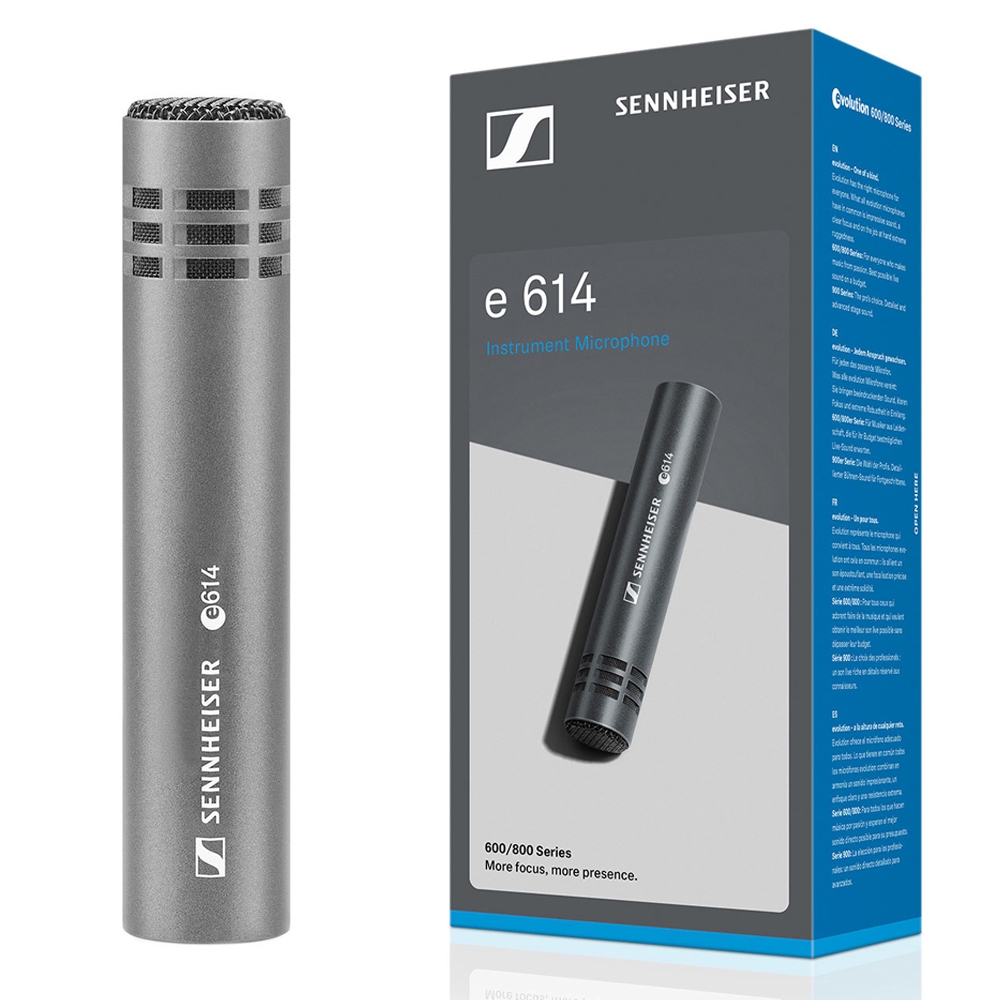 ไมโครโฟนเครื่องดนตรี Sennheiser E614 ไมโครโฟนคาร์ดิออยด์คอนเดนเซอร์