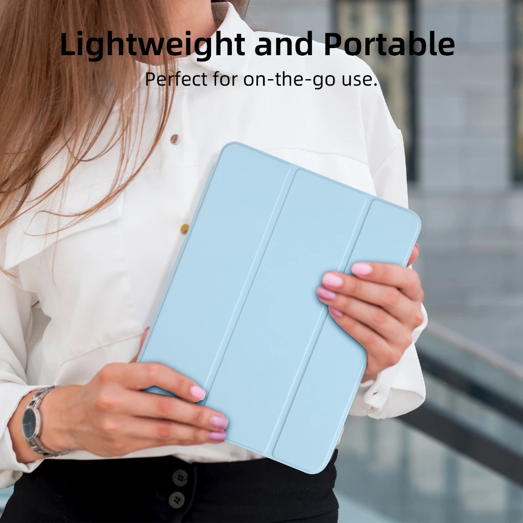GOOJODOQ เคสป้องกัน iPad 10.2นิ้ว (Gen7/8/9) และ Air 4/5/6/7, Pro 11/13 มีช่องเก็บปากกา หลังใส thumbnail 10