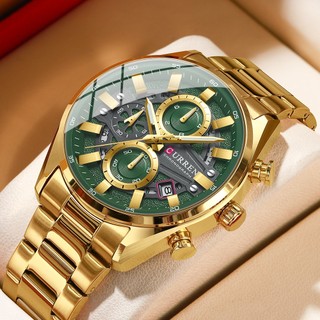 Novos Relógios Masculinos CURREN Marca Genuína Moda Pulseira De Aço Inoxidável Cronógrafo Mãos Luminosas Negócios Casual