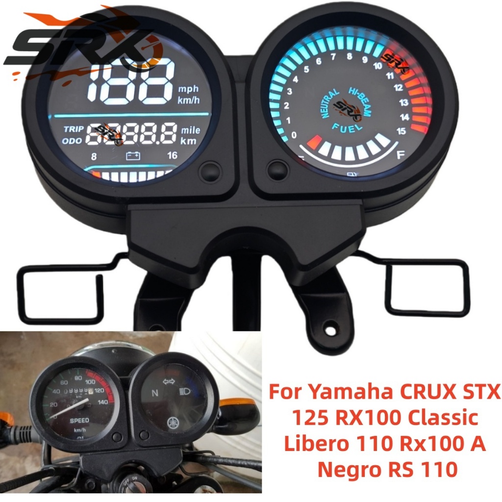Digital LED สําหรับ Yamaha สําหรับ Yamaha CRUX STX 125 RX100 คลาสสิก YBX125 แผง Guage Assembly