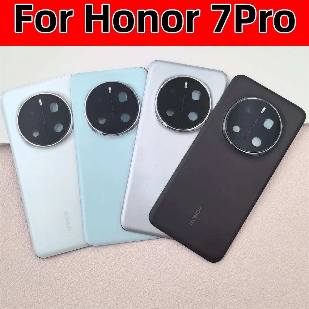 Original ฝาครอบกระจกด้านหลังสําหรับ Honor Magic 7 Pro 5G เปลี่ยนแบตเตอรี่ด้านหลังประตู Magic7pro PTP