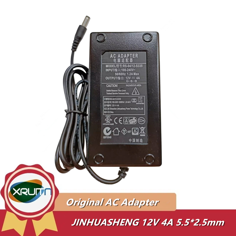 ของแท้ JINHUASHENG RS-04/12-S335 12V 4A 48W AC Adapter Charger แหล่งจ่ายไฟ