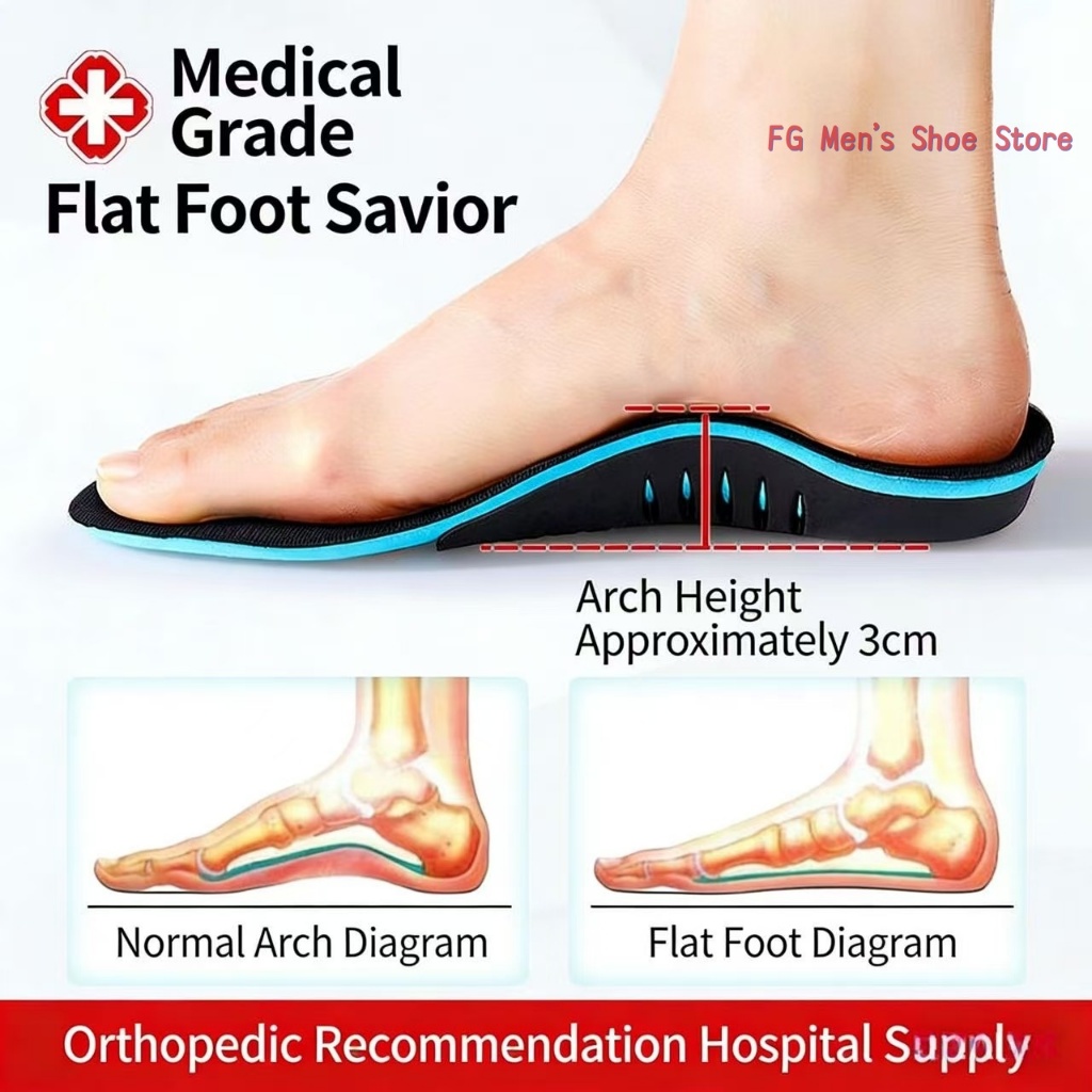 วิทยาศาสตร์แก้ไข Insoles ผู้ชายผู้หญิงผู้ใหญ่เท้าแบนบางส่วนเท้าแบน Medical Corrector Flat Arch สนับสนุน Insoles PROTECH Extreme Gel Insoles (1 PAIR)