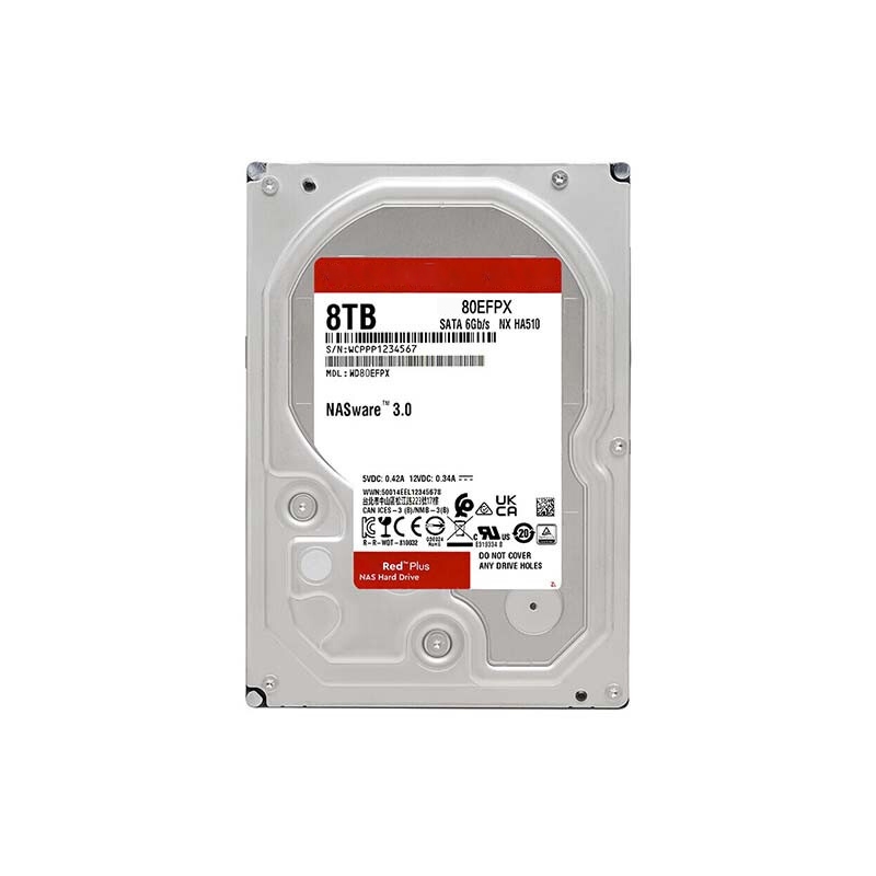 Red Plus 8TB 10TB 12TB 16TB Pro 5400 RPM 128MB Cache SATA CMR ฮาร์ดไดรฟ์เฉพาะ NAS แนวตั้ง 3.5 นิ้ว ท