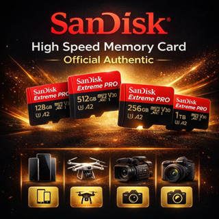 SanDisk Extreme Pro MicroSDXC 128GB-1TB U3 A2 V30 ความเร็วสู…