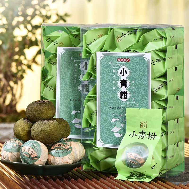 Xinhui Xiaoqinggan Yunnan Tea ชา Puer อายุอายุ 新 云南茶叶年普茶