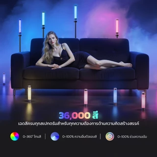 PHOTOOLEX รุ่นใหม่ B190S ดัชนีสี Ra≥96 ไฟแท่ง RGB แม่เหล็ก สี 36000 สี 2500-9900k การควบคุมแอป