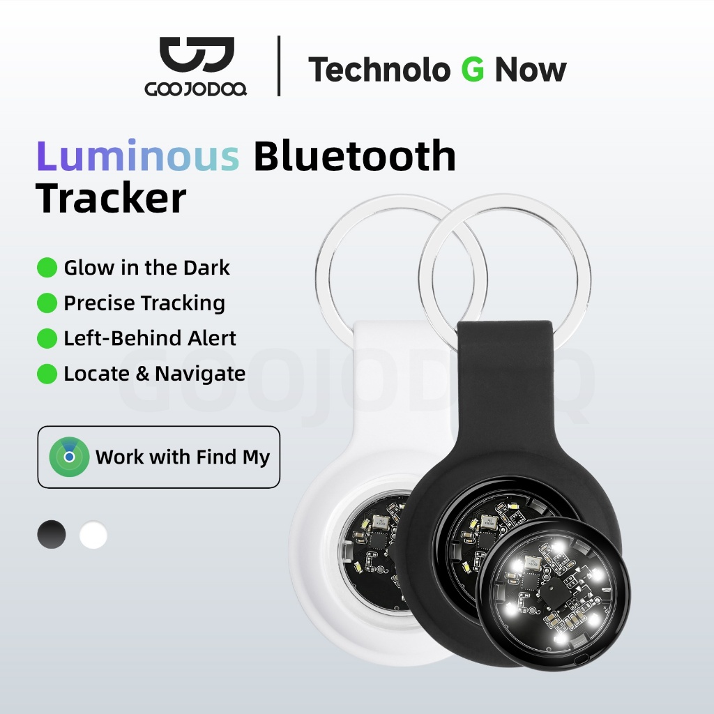GOOJODOQ ติดตาม Bluetooth แบบสว่าง ติดตามอย่างแม่นยำ เตือนเมื่อหลงเหลือ ค้นหาและนำทาง