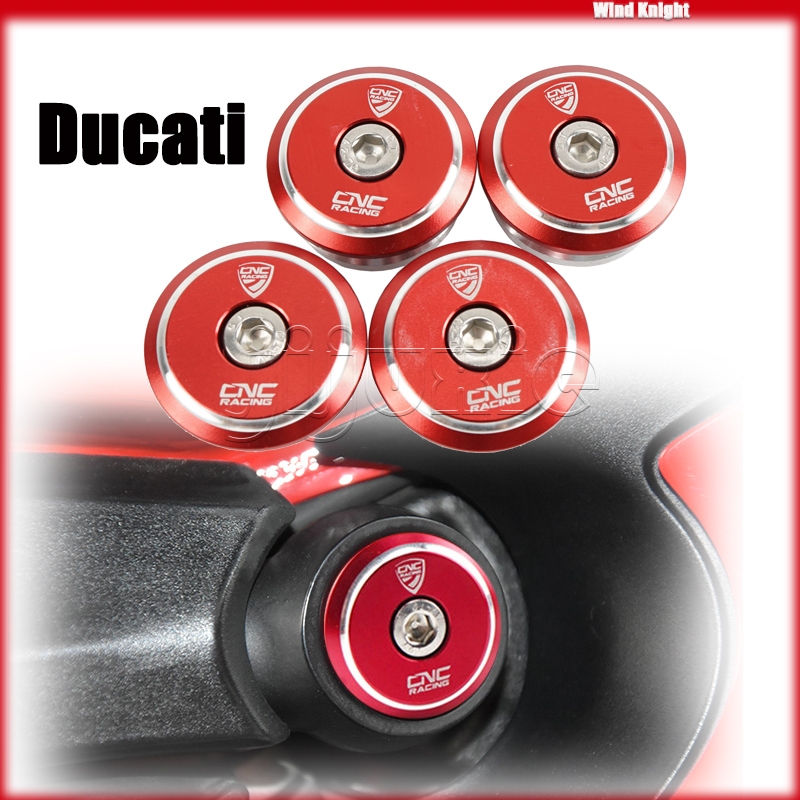 สําหรับ Ducati Panigale 899/959/1199/1299S V2 V4/V4S รถจักรยานยนต์กรอบอลูมิเนียมฝาครอบ Fairing Guard ปลั๊กหมวก CNC