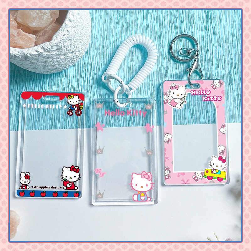 พร้อมสต็อก ใส Hello Kitty หดเชือกเส้นเล็ก พร้อมอุปกรณ์เสริมหลายชิ้น ป้องกันการสูญหาย พกพาสะดวก