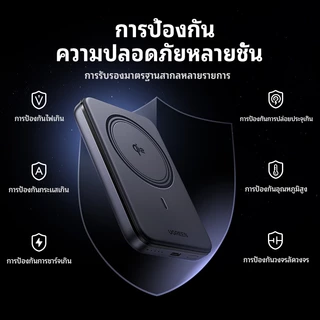 UGREEN 10000mAh PD20W Qi2 15W Fast Charging Powerbank พร้อมแม่เหล็กชาร์จไร้สายสําหรับ Samsung S25 iPhone 17 Pro Max 16 Pro Max Huawei