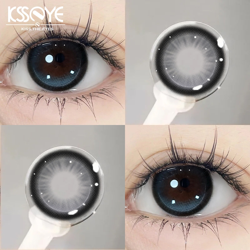 คอนแทคเลนส์ 14.5 มม. KSSEYE 2 ชิ้น สีฟ้า เลนส์นิ่ม สำหรับแต่งตาให้ดูเป็นธรรมชาติ ใช้ได้ปีละครั้ง