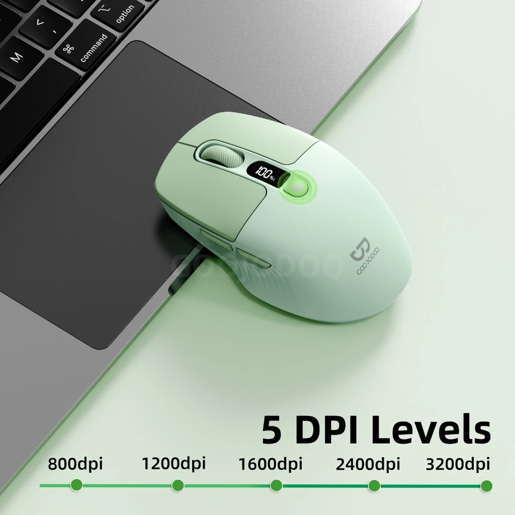 GOOJODOQ เมาส์ Triple Connectivity 2.4GHz Ergonomic thumbnail 5