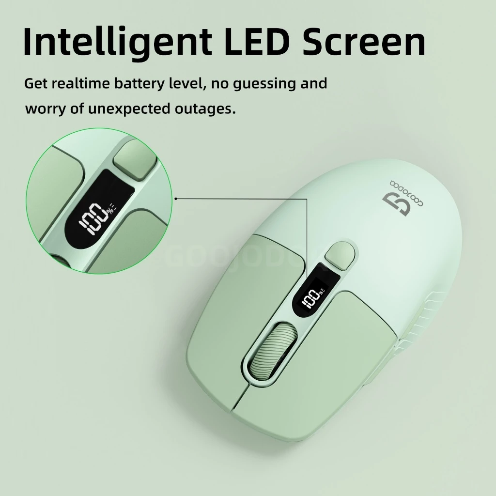 GOOJODOQ เมาส์ Triple Connectivity 2.4GHz Ergonomic thumbnail 6